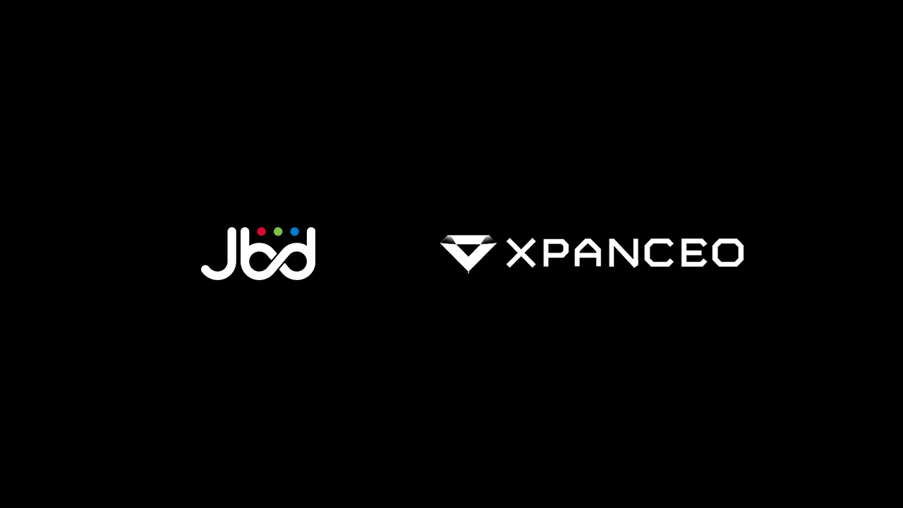 The XPANCEO and JBD logos, the two companies co-developing a microLED display for a smart contact lens