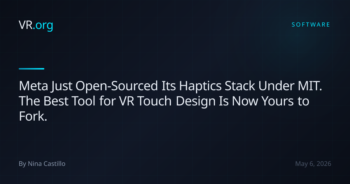 Meta Just Open-Sourced Its Haptics Stack Under MIT. The Best Tool for ...