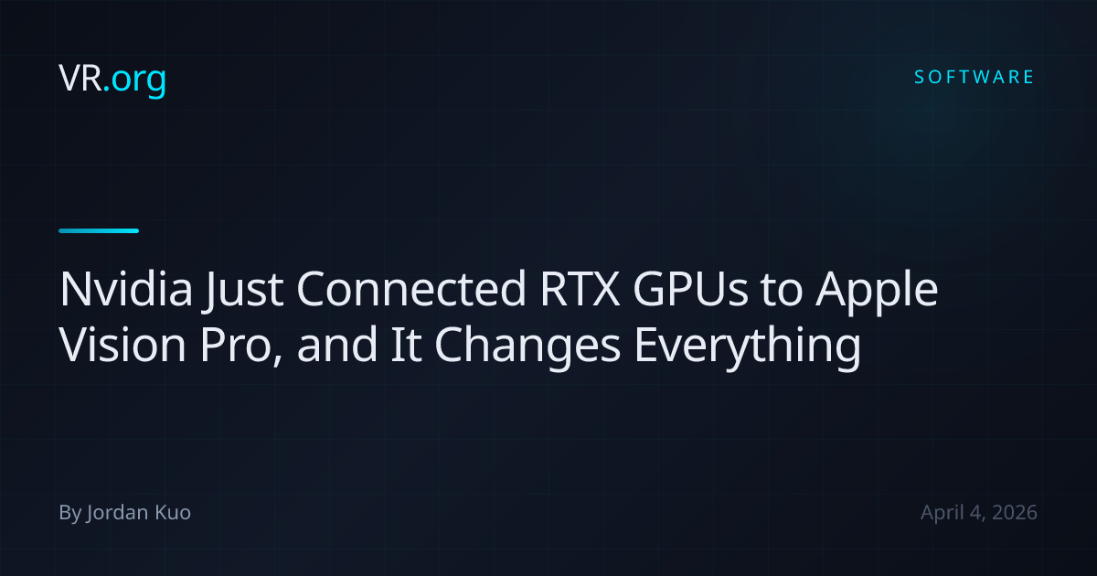 Nvidia Just Connected RTX GPUs to Apple Vision Pro, and It Changes ...