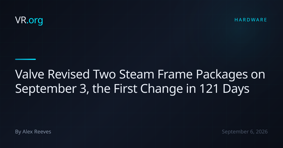Valve Revised Two Steam Frame Packages on September 3, the First Change ...