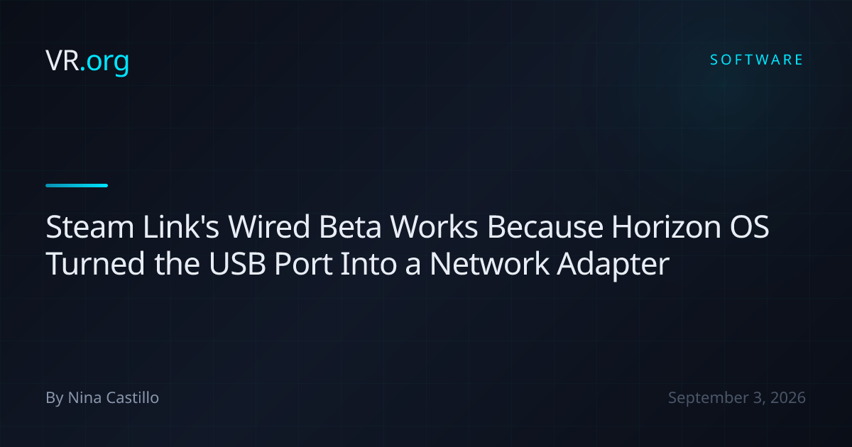 Steam Link's Wired Beta Works Because Horizon OS Turned the USB Port ...
