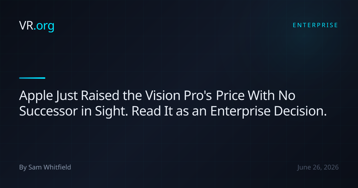Apple Just Raised the Vision Pro's Price With No Successor in Sight ...